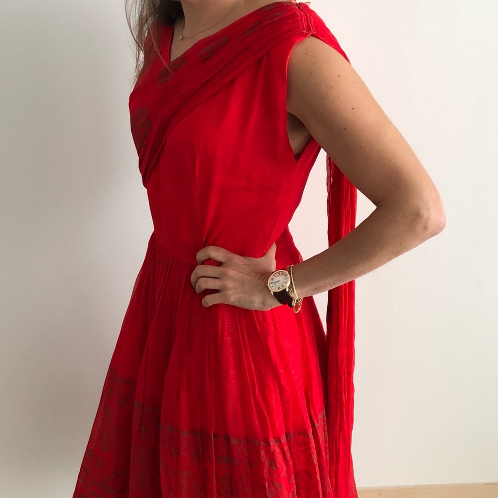 Vintage Red dress- Elinor Gay
